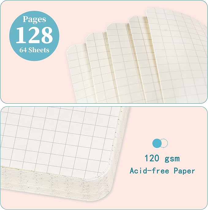 Graph Grid Paper Notebook/Journal - Classic Journal/Notebook, 5.3" x 8.26"