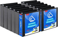 COMIX Heavy Duty Slant-D Ring View Binder, 2 inch 3 Ring Binders, Hold 500 Sheets of 8.5" x 11" Paper, 12 Pack (Black)
