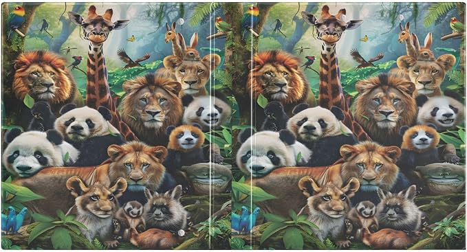 Custom 3 Ring Binder Animals 1.5" Round Ring Binders Personalized Name View Binder with 200 Sheet for Women Men Office Kids School Supplies, 1 Pack