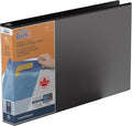 QuickFit Heavy Duty 11 x 17 Inch Spreadsheet View Binder, D Ring, Black, Single, 1.5 Inch