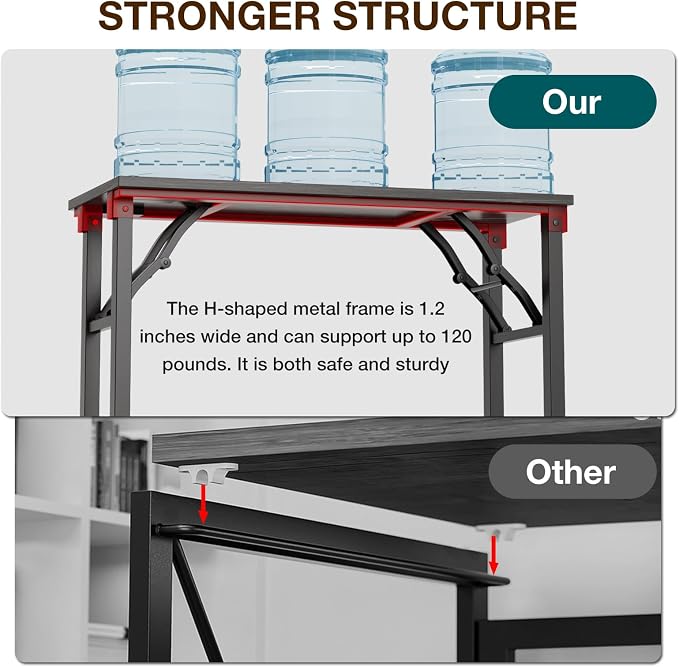 TEMI Small Computer Desk Folding Table - No Assembly, Compact 35.8" Foldable Desk with Power Outlets & USB Charging Port, Portable Small Office Desk, Ideal Mini Study Table, Marble Greige