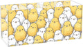 Yellow White Chicken Clear Acrylic Cutlery and Pen Organizer, Acrylic Plastic Pencil Holder Square 4 Compartments Large Capacity Acrylic Pencil Holder Desk Pencil Organizer