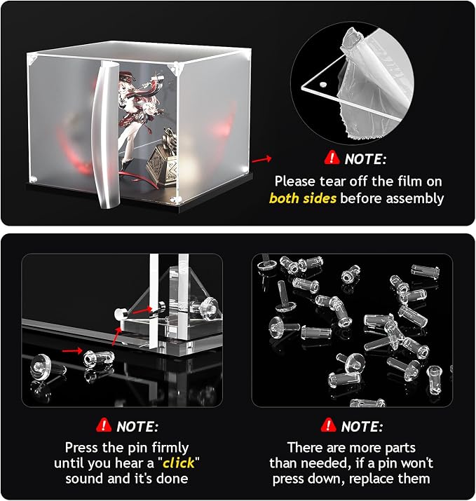 KOLIPI Acrylic Display Case for Collectibles, Clear Box 11.5x9.5x10 in | Plexiglass Box for Lego Figures Dolls Models, Dustproof Protection, Stable and Stackable, Assembly Required