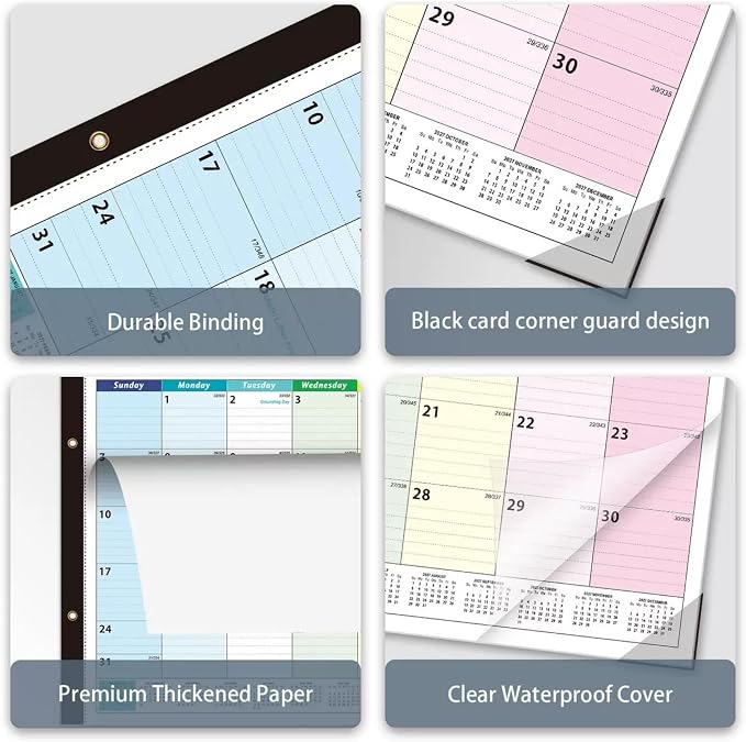 Desk Calendar 2027-2028, Large Desk Calendar 22 x 17, 18 Months | Desktop Blotter Calendar from Jan 2027 to Jun 2028, Monthly Wall Calendar for Office School Home