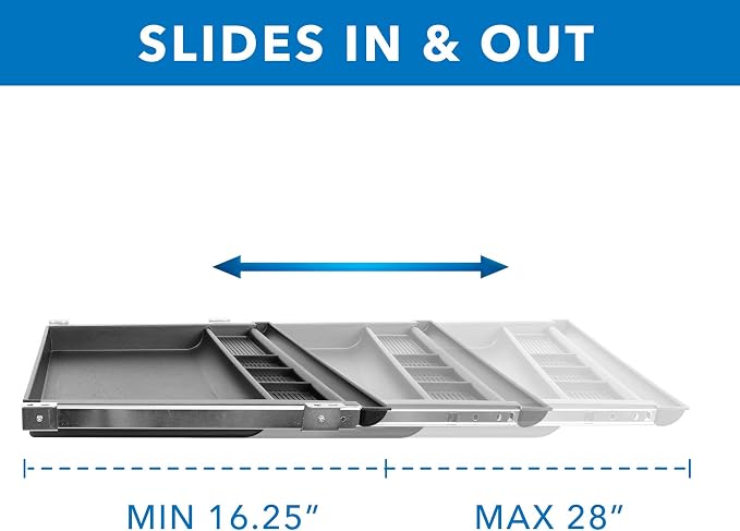 MOUNT-IT! Large Under Desk Pencil Drawer 16 inch Deep | 21.25” W, Ball Bearing Slide-Out Organizer for Office Supplies, Paper & Pencils | Fits Desks Over 1” Thick, Adjustable Extension 16.25”–28”