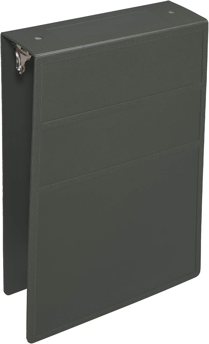 Carstens 3-Inch Heavy Duty 3-Ring Binder - Top Opening, Charcoal Gray, Durable Plastic, Precision No-Gap Rings, Waterproof Cover, No Pockets, Holds 400 Letter Sheets, BPA-Free, Made in USA (1781-3R)