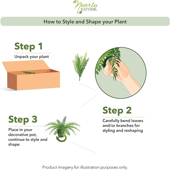 Nearly Natural 48 in Artificial Boston Fern Hanging Plant (Set of 2) | Lush Realistic Fronds, Maintenance-Free, Planter not included, Office and Home Decor