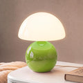 Mushroom Lamp Table Lamp for Bedroom-Small Desk Table Lamps,Green | 8.7" Mid Century Modern Table Lamps for Living Room Bedroom Decor,Cute Ceramic Lamps for Mushroom Home Room Decor,Glass Shade