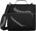 Fisyme Ball Lace Baseball Zipper Binder 3 Ring with Zipper and Shoulder Strap Large Capacity Multi-Pocket Zipper Binder Organizer