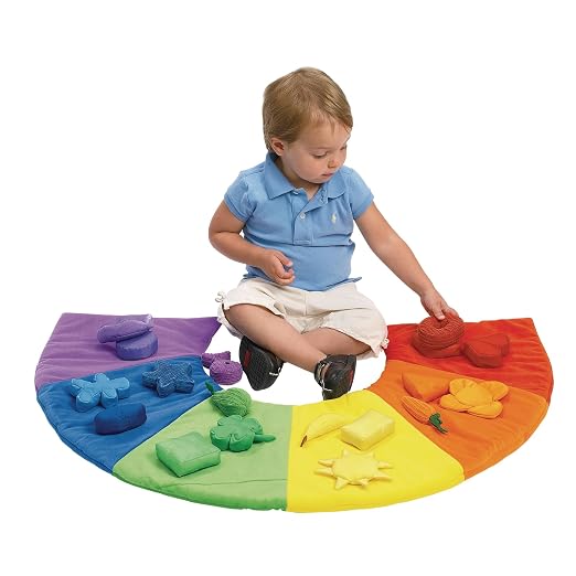 Excellerations Colorful Sorting and Counting Toy for Toddlers, 19 Plush Sorting Pieces and 1 Washable Plush 24 inches H x 36 inches W Floor mat, 18 Months and Up, Preschool Learning Activities