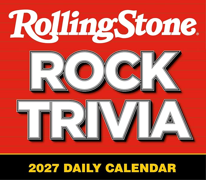 Rolling Stone Rock Trivia 2027 Daily Desk Calendar: Boxed Page-a-Day Music Quiz Calendar with Day-to-Day Rock History, Legends & Iconic Moments