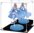 Acrylic Display Case Clear Action Figure Display Case with Mirrored Back, Dustproof Protection Display Box Alternative Glass Case for Collectibles Figures Models Doll Toys (10x10x10 inch, 25x25x25cm)