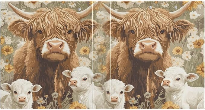 Highland Cow Sheep Decorative 3 Ring Binder 1.5 Inch Large View Binders with Pockets Holds 200 Sheets File Organizer for Office College School, 1 Pack