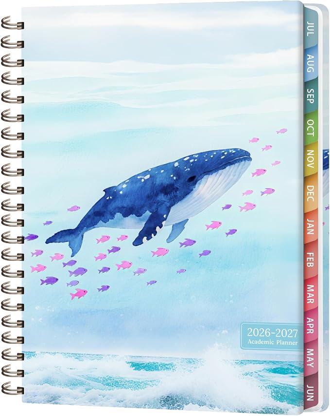 Planner 2026-2027, Weekly and Monthly Academic Year Calendar Planner, July 2026 - June 2027, Daily Agenda Book for Office School Supplies, Letter Size(8.5'' x 11'')