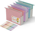 Extra Capacity Hanging File Folders, 3.15" Reinforced Wheat Straw Expanding Hanging Folder Letter Size, Heavy Duty for Filing Cabinets, File Organizer for Office & Home-3 Packs