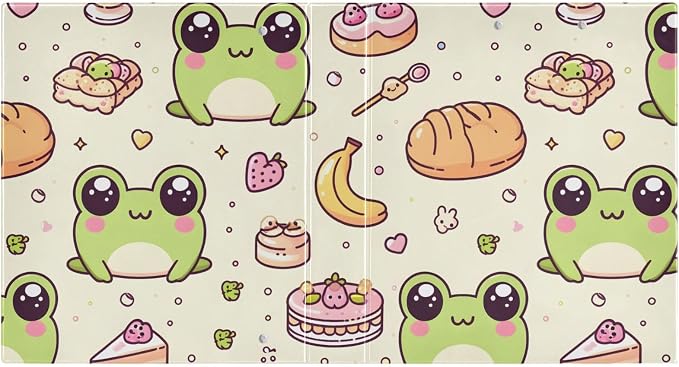 3 Ring Binder Frog Forest Animal Green Dessert 1.5 inch Binders Three Ring Binders with Clipboard Fit 8.5'' x 11'' Paper 3 Interior PVC Clear Pockets for Office Supplies