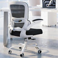 TRALT Office Chair - Ergonomic Desk Chair with Adjustable Lumbar Support, Mesh Computer Chair, Executive Chair for Home Office Comfortable Lumbar Support (1, White+Black)