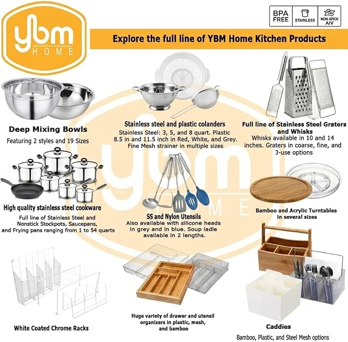 YBM HOME Office Round Desk Steel Mesh Pencil Cup Pen Holder Silver, 2210-2374 (24, Small)