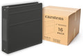Carstens 2-Inch Heavy Duty 3-Ring Binder - Side Opening, Charcoal Gray, Durable Plastic, No-Gap Rings, Waterproof Cover, No Pockets, Holds 300 Letter Sheets, BPA-Free, Made in USA (5821-3R) Case of 16