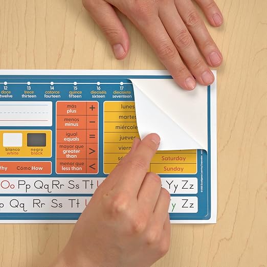 Really Good Stuff Dual Language Desktop Helpers Intermediate, Vinyl