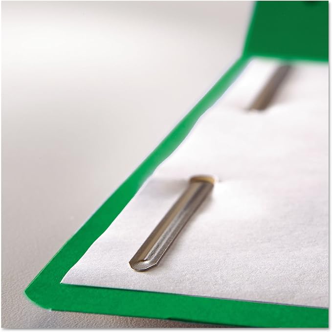 Smead Fastener File Folder, 2 Fasteners, Reinforced 1/3-Cut Tab, Legal Size, Green, 50 per Box (17140) (Pack of 1)