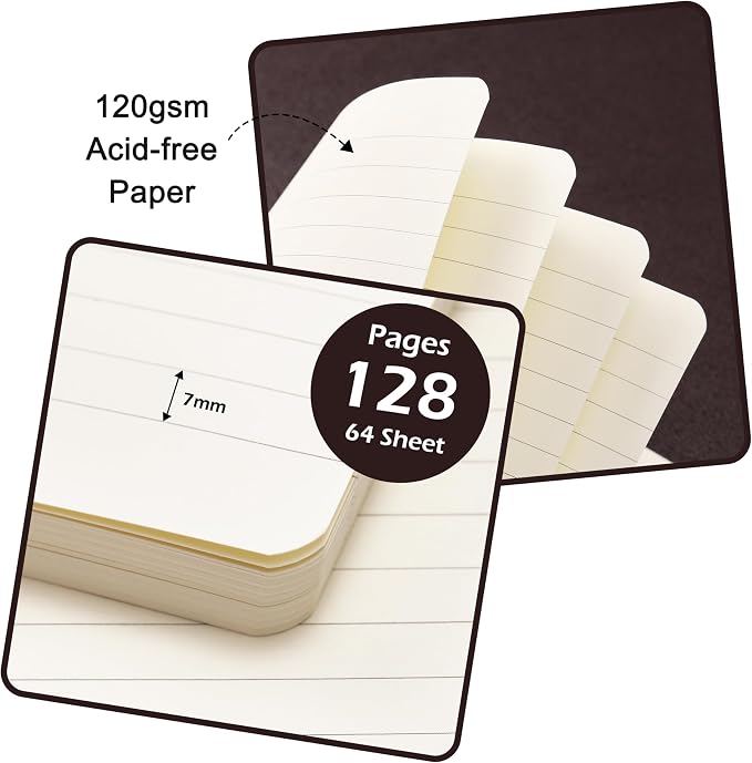 Ruled Notebook/Journal - Classic Lined Journal/Notebook, 5.3'' x 8.26''