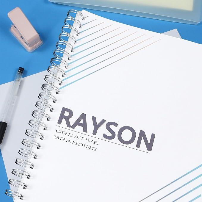 Rayson Wire Binding Spines, 1" 2:1 Pitch 21-Loop, Multicolor, 50 Pack | Includes black, gold, blue, white and silver; 1" size binds up to 240 sheets with compatible 2:1 pitch binders.