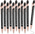 STREADVE Personalized Custom Pens 10 Engraved Writing Pen with Name Logo, Customized Promotional Items Stylus Pen Gifts for Men Women Realtor Nurse Wedding Business, Black