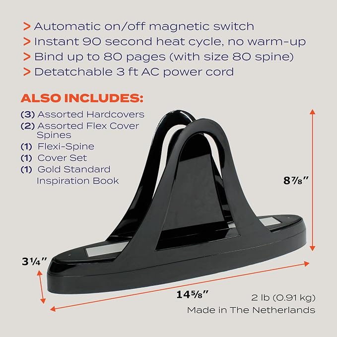 Unibind60 Pro Thermal Binding Machine Plus 10 Hardcovers for Offices & Pitch Decks | No Warm-Up Needed | Fast and Easy Binding with a Professional Finish