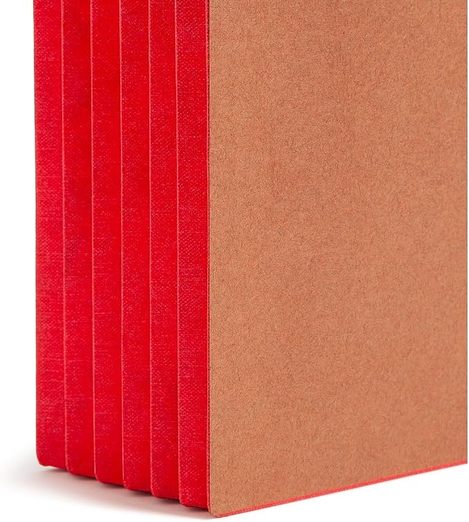 Smead End Tab File Pocket, Reinforced Straight-Cut Tab, 5-1/4" Expansion, Extra Wide Letter Size, Redrope with Red Gusset, 10 per Box (73696)
