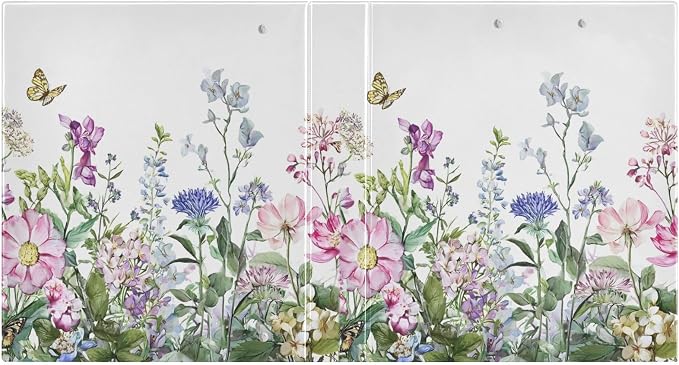 3 Ring Binder, Spring Wild Flowers Butterfly File Folder Holds 200 Sheets File Storage for Women Men School Office Supplie