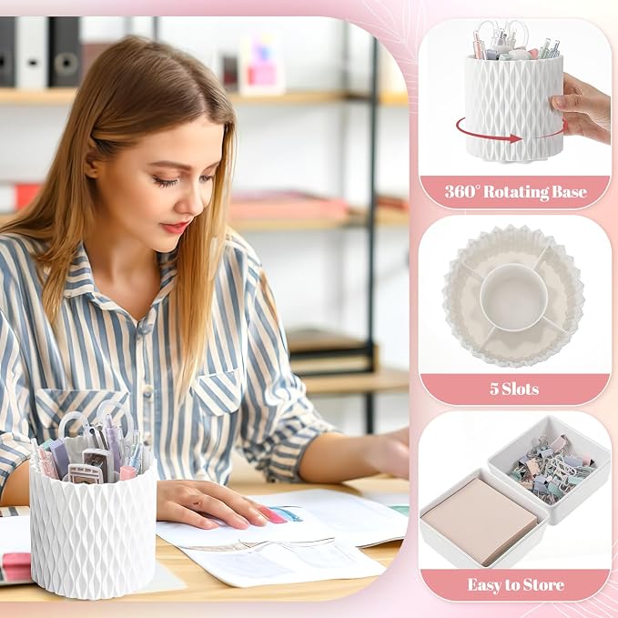 Kosiz 27 Pcs Black and White Desk Accessories Gift for Aesthetic Desk Organizer White Office Supplies Pen Holder Sticky Notes Stapler Binder/paper Clips Scissor Staple for Back to School(Fashion)