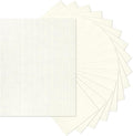8.5x11 Ivory Textured Cardstock 80lb Linen Paper 100 Sheets | Goefun Light Cream Cardstock Wedding Invitation Cards Linen Paper for Printing, Invitations, Arts & Crafts and Resumes