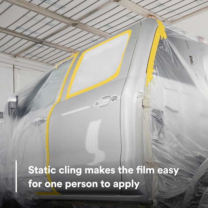 3M Plastic Sheeting, 06724,16 ft x 400 ft, 1 Roll | Tear Resistant; Easy To Cut; Durable