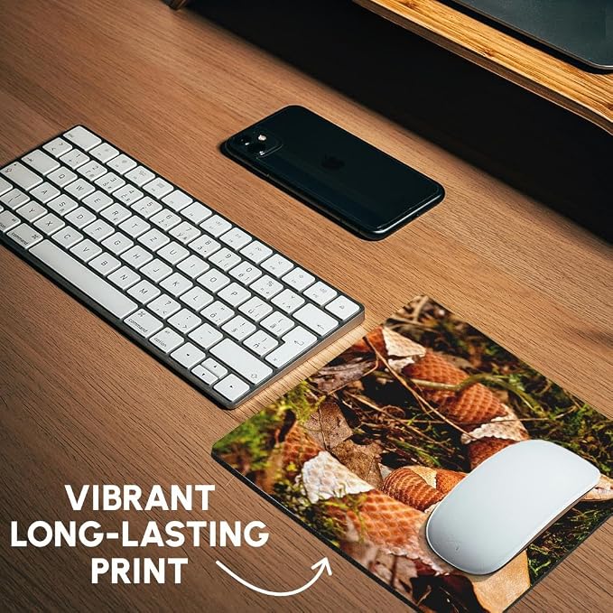 3D Rose "Broadbanded Copperhead SnakeNa02 Dno0909David Northcott" Matte Finish Mouse Pad - 8 x 8" - mp_140193_1