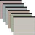 Lincia 6 Pcs 11" x 9.5" Legal Pads College Ruled Notepad Landscape Notebook Horizontal Lined Notebook 80 Gsm Assorted Colors Paper Pastel Writing Pads for School Office, 40 Sheet (Sweet Color)
