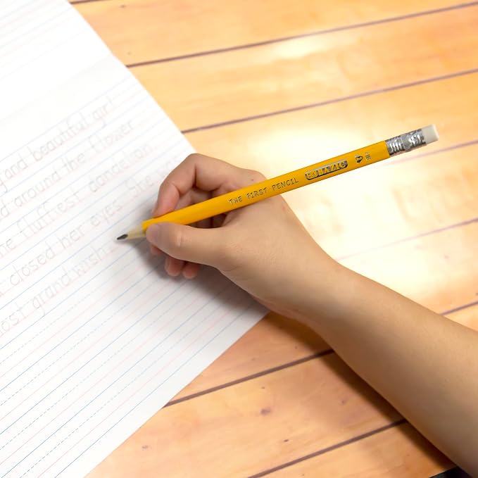 BAZIC Pencil Wood Pre-Sharpened #2 HB Jumbo Pencils, Latex Free Eraser, Premium Wood Pre Sharpened Yellow Pencils for School Office (4/Pack), 1-Pack