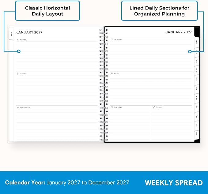 Blue Sky 2027 Weekly & Monthly Planner Calendar, 8.5"x11", Analeis