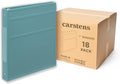 Carstens 1-Inch Heavy Duty 3-Ring Binder - Side Opening, Powder Blue, Durable Plastic, No-Gap Rings, Waterproof Cover No Pockets, Holds 125 US Letter Sheets, BPA-Free, Made in USA (8704-3R) Case of 18