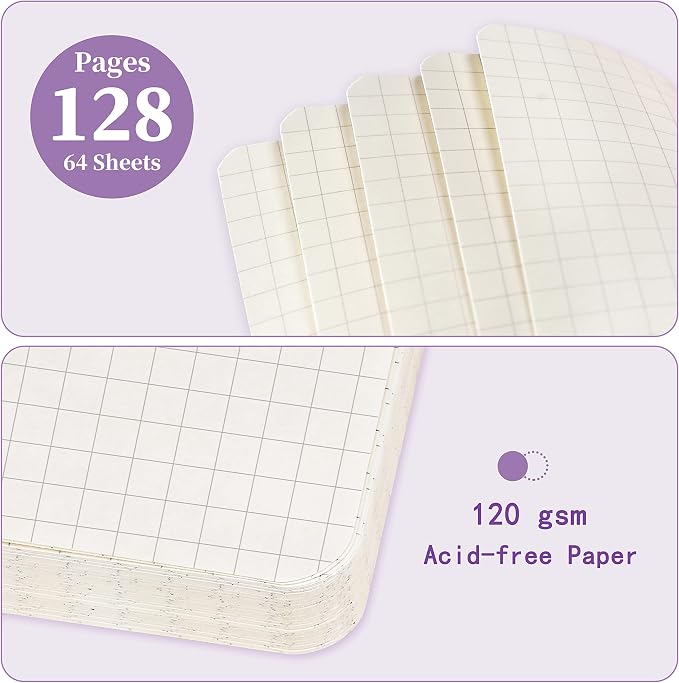 Graph Grid Paper Notebook/Journal - Classic Journal/Notebook, 5.3" x 8.26"