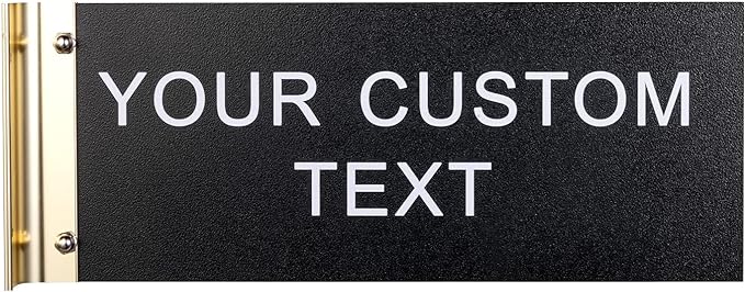 Custom Double-Sided Corridor Sign Personalized Hallway Corridor Sign Door Flag Signs 4" x 10"