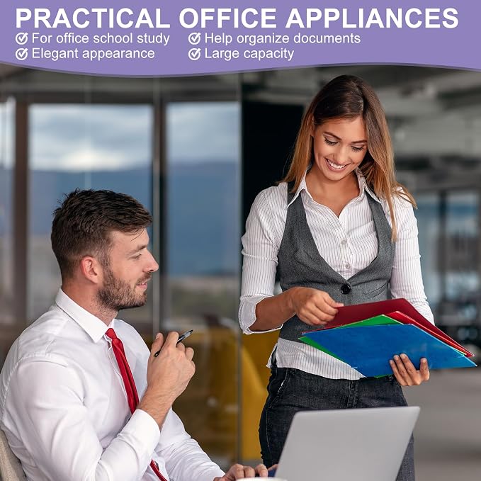 PATIKIL Plastic Report Covers with Prong, 10 Pcs 80 Sheet Clear Front Presentation Binders with 3 Metal Prong Fasteners Report Folder for Resume Documents Files Letter, Yellow