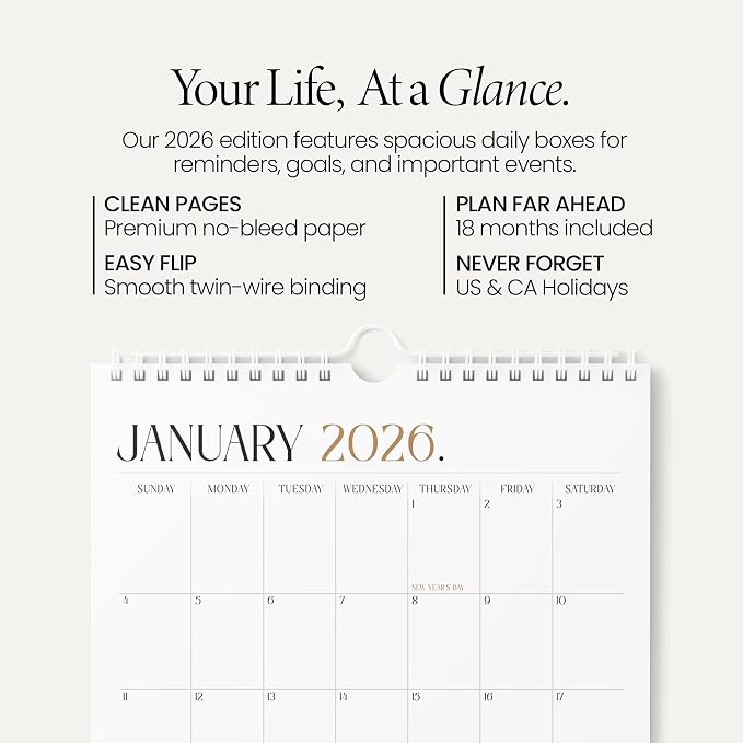 Karto Wall Calendar 2026 8.5x11 in - Boho