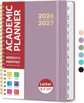 Taja Planner 2026-2027, Jul 2026-Jun 2027 Monthly & Weekly Calendar Book | 8.5" x 11", Hardcover Academic Calendar with Tabs, Teacher Student Agenda Book for School Office Supplies - Boho Purple