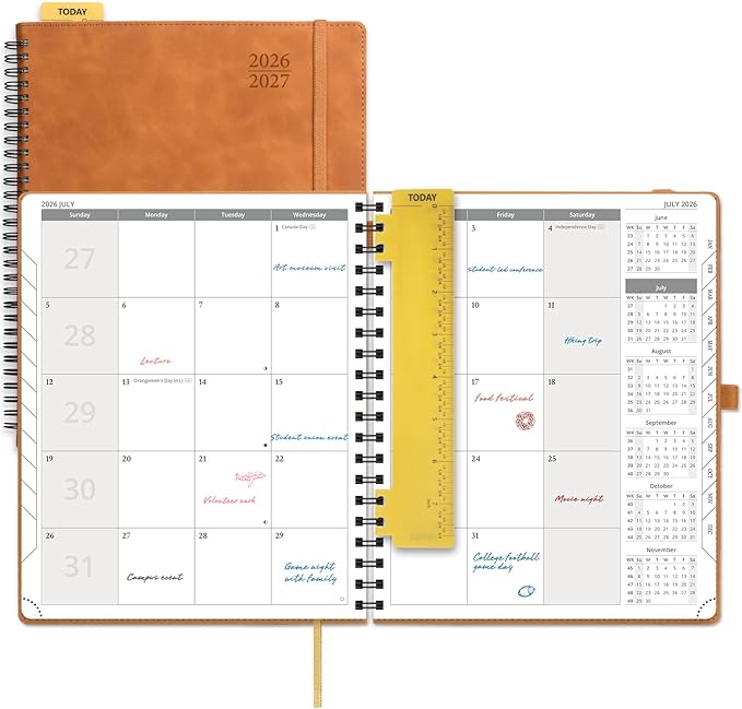 POPRUN 2026-2027 Monthly Planner, Large 8.5" x 10.5", 18 Month Calendar