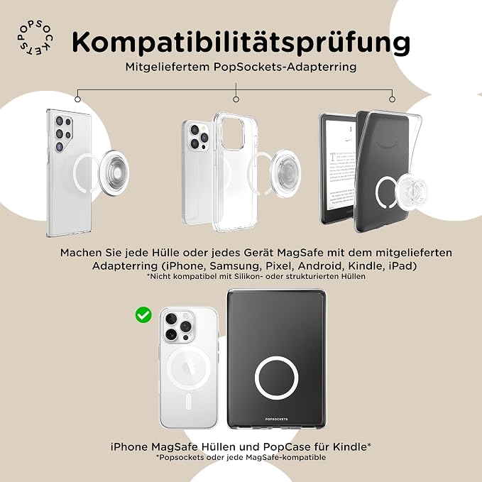 PopSockets Phone Grip for MagSafe, Magnetic Holder- Tonal Flower | Removable, For Kindle / Android / iPhone, With Magnet, Disney, Mickey Mouse, Minnie, Enamel, Designs