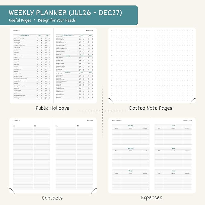 BEZEND Pocket Calendar 2026-2027, Weekly Monthly Academic Planner (3.5"x6")