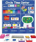 Circle Time Learning Center, Teaching Shape Circle Time Pocket Chart with 221 Cards, Educational Pocket Chart Teaching Materials, Learning Calendar Weather Counting Letter Color Shape etc