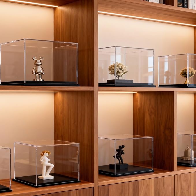 Clear Acrylic Display Case for Stationery & Toys, Dustproof Transparent Display Case for Collectibles, Action Figures, Pens, Markers, Building Blocks, Desktop Storage & Showcase