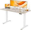 Claiks Electric Height Adjustable Standing Desk, 55x24 Inch, Nature | Smooth Height Adjustment, 3 Memory Presets, Cable Management Hub&Hook, Stable Steel Frame, 176lbs Capacity, Easy Assembly